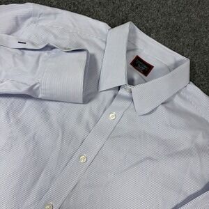 UNTUCKit Bordeaux Long Sleeve Button Up Blue Striped‎ Wrinkle-Free Mens XXL READ